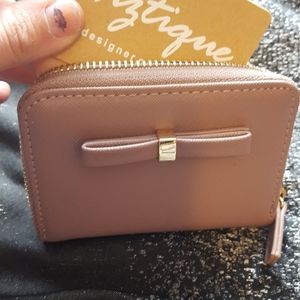 Miztique Mauve Bowtie Wallet with Tags!